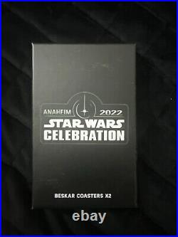 STAR WARS CELEBRATION 2022 Mandalorian Beskar coaster set