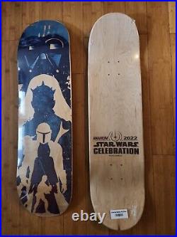 STAR WARS CELEBRATION ANAHEIM 2022 Skateboard Deck Key Art NEW SEALED