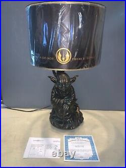 STAR WARS Jedi Master Yoda Masterpiece Bronze Tabletop Lamp, With Special Quote