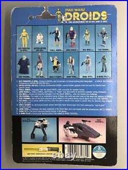 Sealed 1985 Vintage Star Wars Droids Cartoon Jord Dusat Action Figure Gun + Coin