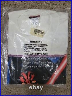 Sealed Star Wars Celebrat10 Vintage 90s Episode 1 Darth Maul Shirt X-Large