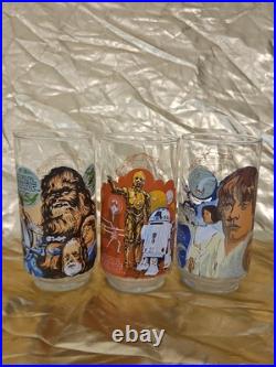 Star Wars 1977 IV Burger King Vintage Glasses Set of 3 Star Wars 1977 IV Burger King Vintage Glasses Set of 3