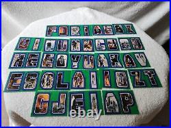 Star Wars 22 Stickers #67-88 Complete Set Green Stickers 1980