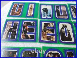 Star Wars 22 Stickers #67-88 Complete Set Green Stickers 1980