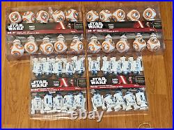 Star Wars 2- BB8 & 2-R2D2 Christmas String Lights 4 Sets of 10 Working lights