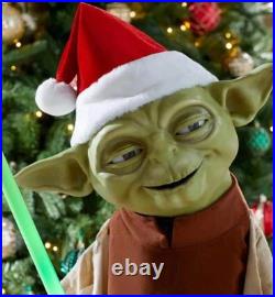 Star Wars 3.5ft Animated Yoda with LED Lights & Sound Holiday Christmas Decoration