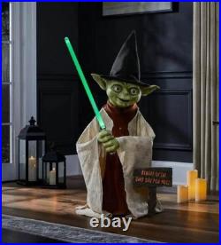 Star Wars 3.5ft Animated Yoda with LED Lights & Sound Holiday Christmas Decoration