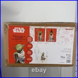 Star Wars 3.5ft Animated Yoda with LED Lights & Sound Holiday Christmas Decoration