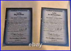 Star Wars A New Hope Porcelain 16 Card Set In Boxes W COA's. Hamilton