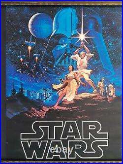 Star Wars A New Hope Poster Hildebrandt 20 x 28 1977 with Corner Pinholes