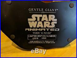 Star Wars Animated Yoda and R2D2 Limited Gentle Giant Maquette 1644/2500 No Box