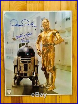 Star Wars Anthony Daniels and Kenny Baker Rare 16x20 signed photo Official Pix c