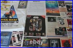 Star Wars CELEBRATION IV Weekends PROMO LOT Program Badges Cards Book Exclusives