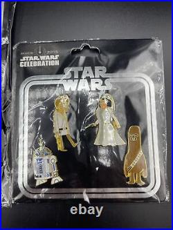 Star Wars Celebration 2015 Pin Sets R2-D2, Luke Skywalker, Leia, Chewbacca