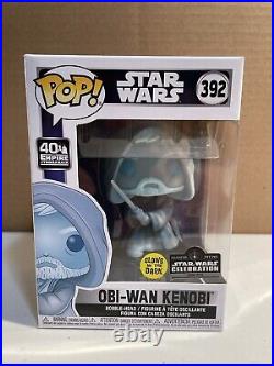 Star Wars Celebration 2020 Funko Pop! Obi-wan Kenobi Gitd Glows In The Dark 392