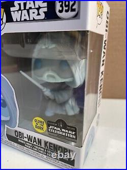 Star Wars Celebration 2020 Funko Pop! Obi-wan Kenobi Gitd Glows In The Dark 392