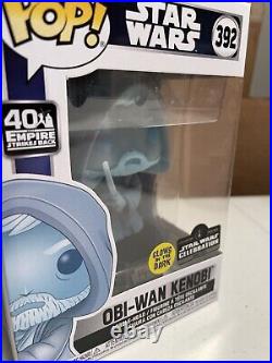 Star Wars Celebration 2020 Funko Pop! Obi-wan Kenobi Gitd Glows In The Dark 392