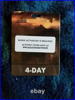Star Wars Celebration 2022 Adult 4 DAY BADGE PASS LOCAL PICKUP AVAILABLE