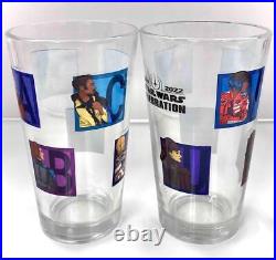 Star Wars Celebration 2022 exclusive Alphabet drinking glass Set of 2 ABC & XYZ