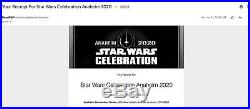 Star Wars Celebration Anaheim 2020 Adult 4 Day Pass (Sold Out)