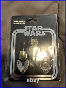 Star Wars Celebration Anaheim 2020 Bounty Hunter Pin Set Boba Fett Bossk Dengar