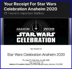 Star Wars Celebration Anaheim 2020 FRIDAY ADULT badge ticket SOLD OUT! NEW