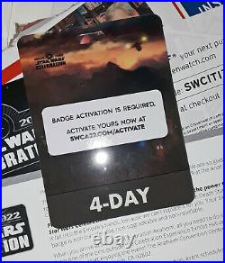 Star Wars Celebration Anaheim 2022 4-Day Adult Badge Ticket + BONUS ITEMS