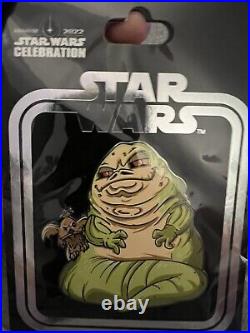 Star Wars Celebration Anaheim 2022 pins Jabba the Hutt Han Solo Trapper Wolf