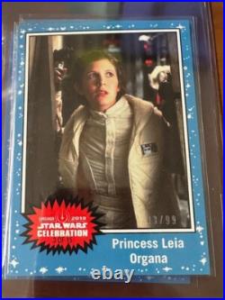 Star Wars Celebration Chicago 2019 Topps Exclusive set of 5 each out of /99 RARE