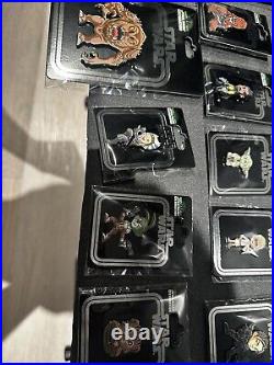 Star Wars Celebration Europe 2023 Pin Set COMPLETE 55 pins IN SHADOW BOX lanyard