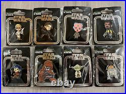 Star Wars Celebration Europe 2023 Sponsor Pin Set 8 Ahsoka Luke Yoda Chewbacca