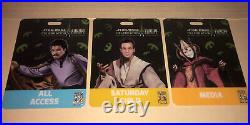 Star Wars Celebration Europe Germany Badge set Vader Boba Fett Yoda Kenobi R2-D2
