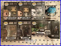 Star Wars Celebration Exclusive 2022 Figures 5 Funko Pop & 2 Hallmark + GROGU