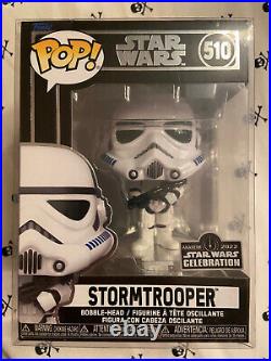 Star Wars Celebration Exclusive 2022 Figures 5 Funko Pop & 2 Hallmark + GROGU