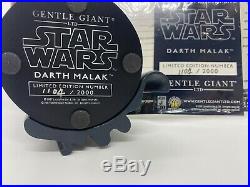Star Wars Celebration Exclusive Gentle Giant Mini Bust DARTH MALAK #1104 Of 2000