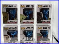 Star Wars Celebration Funko POP! Blue chrome exclusive set of 6 2500 GRADED 95