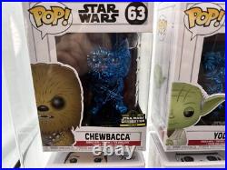 Star Wars Celebration Funko POP! Blue chrome exclusive set of 6 2500 GRADED 95