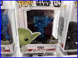 Star Wars Celebration Funko POP! Blue chrome exclusive set of 6 2500 GRADED 95