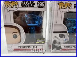 Star Wars Celebration Funko POP! Blue chrome exclusive set of 6 2500 GRADED 95