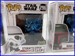 Star Wars Celebration Funko POP! Blue chrome exclusive set of 6 2500 GRADED 95