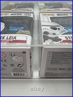 Star Wars Celebration Funko POP! Blue chrome exclusive set of 6 2500 GRADED 95