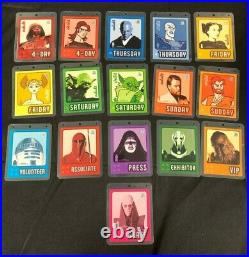 Star Wars Celebration III Complete Badge Set Collectors Engraved Wooden Box 8420