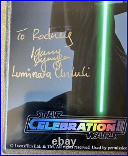 Star Wars Celebration II photo signed Nalini Krishan & Mary Oyaya Auto Dual JSA