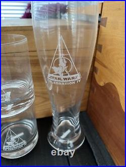 Star Wars Celebration IV 4 4 Clear Rocks Glass, Shot, Pilsner 2007 Los Angeles