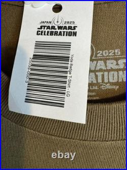 Star Wars Celebration Japan 2025 Yoda Ukiyo-e T-shirt Brown Size L New Star Wars Celebration Japan 2025 Yoda Ukiyo-e T-shirt Brown Size L New