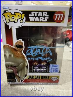 Star Wars Celebration Japan Autographed Jar Jar Binks Diamond Glitter Funko Pop