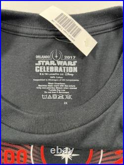 Star Wars Celebration Orlando 2017 Convention exclusive 2X XXL T-Shirt NWT