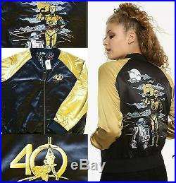 Star Wars Celebration Orlando 2017 her universe gold bomber jacket C3po R2 3XL