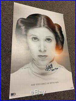Star Wars Celebration Princess Leia LE Print Signed By Mark Hamill Inscribed COA
