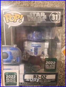 Star Wars Celebration R2-D2 Galactic Convention Diamond Collection Funko Pop
